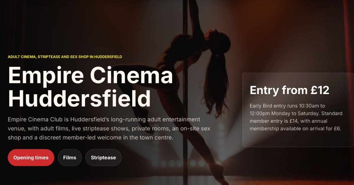 Empire Cinema Club strip club in Huddersfield, West Yorkshire, United Kingdom