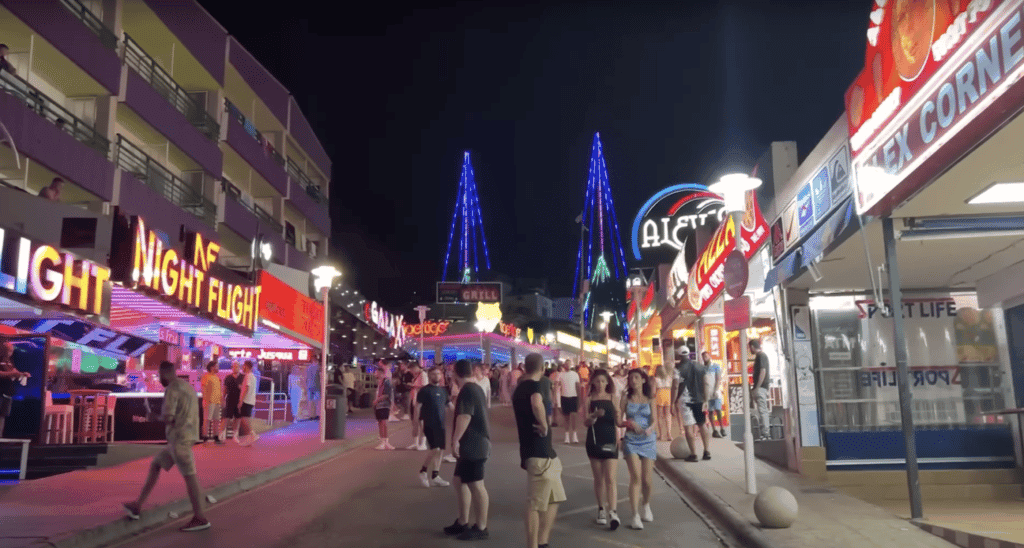 Heaven Nightclub strip club in Magaluf, Spain