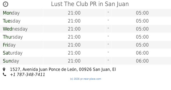 Lust the Club strip club in San Juan, Puerto Rico