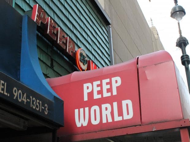 Peep World strip club in Manhattan, NY, United States