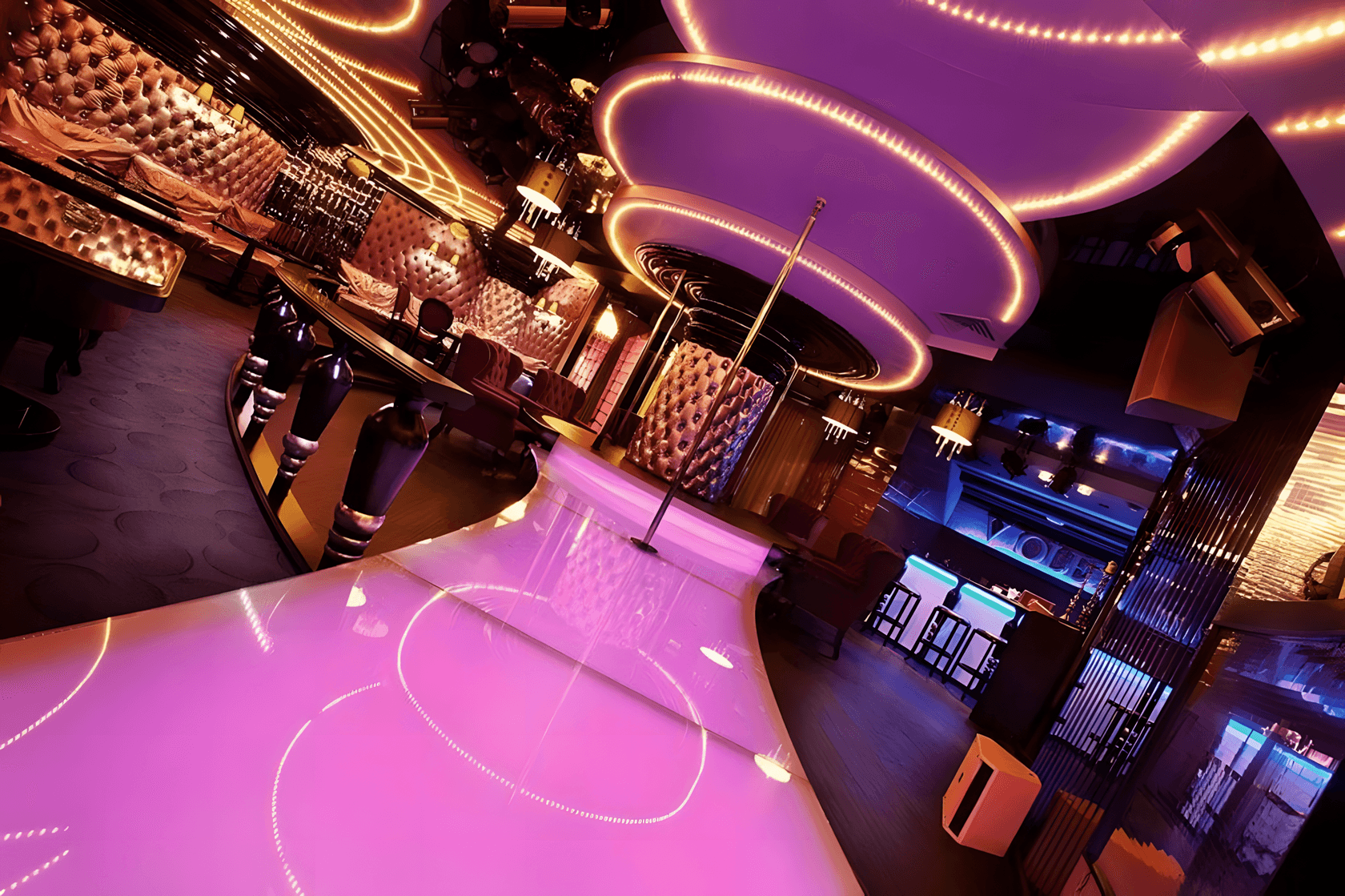 Violete Club strip club in Moscow, Russia